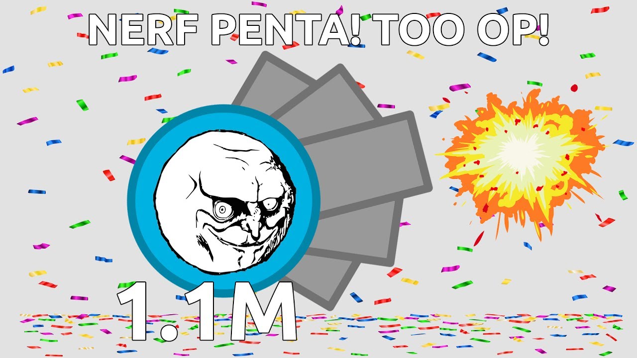 NERF PENTA? TOO OP! - Pentashot 4TDM 1.1M - diep.io Over 1 Milllion