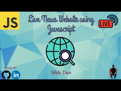 Live News website using Vanilla  Javascript || NEWS API || code in my github acc