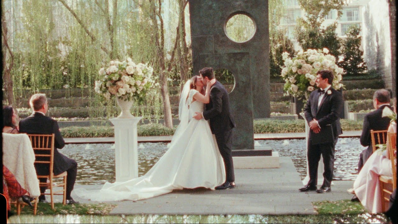 Spring Wedding on 16mm Film at Nasher Sculpture Center in Dallas, Texas