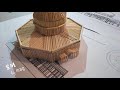 How to make a wooden sticks Dome of th Rock DIY اصنع بنفسك مجسم لمسجد قبة الصخرة من الأعواد الخشبية