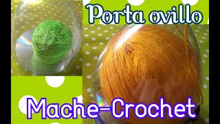 Cómo hacer Porta || Mache-Crochet - YouTube