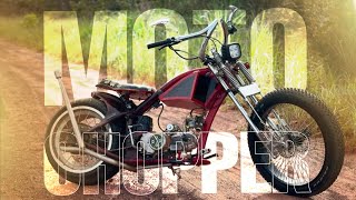 MOTO CHOPPER feita com FERRO DE CAMA!! Está PRONTA!! Parte 3