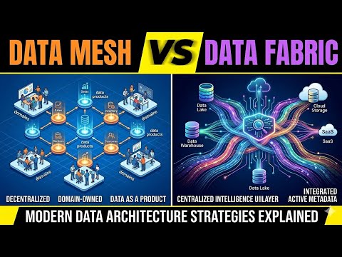 Data Mesh vs Data Fabric | Modern Data Architecture Strategies Explained | Uplatz