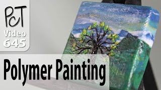 clay polymer painting landscape tutorial