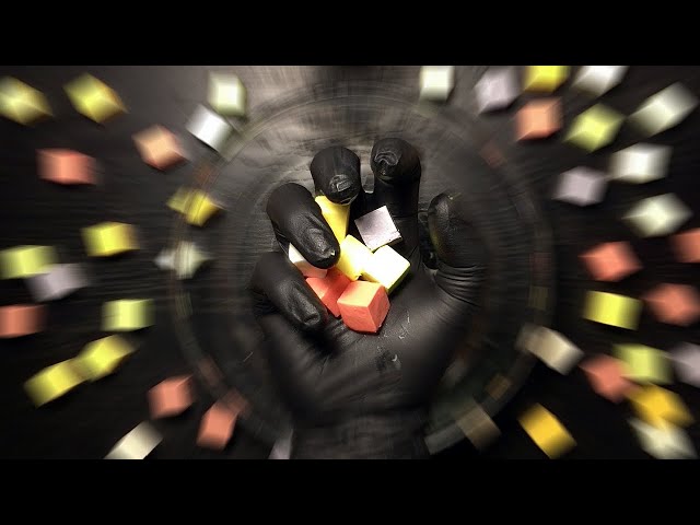 ASMR 레인보우 큐브 치즈를 손으로 꽉 쥐어본다면? rainbow cube cheese CRUSHING ASMR