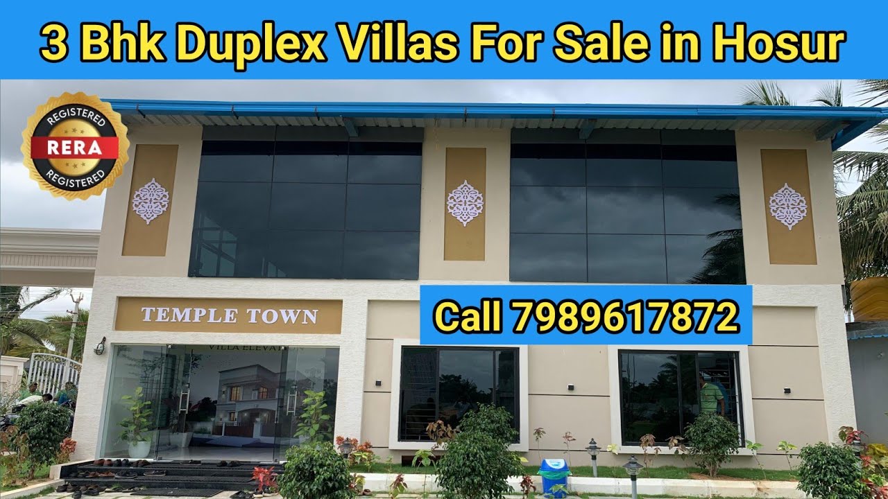 🎖️RERA Approved 3 Bhk Duplex Villas For Sale in Hosur 