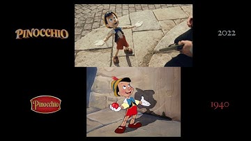 Pinocchio (1940/2022) side-by-side comparison