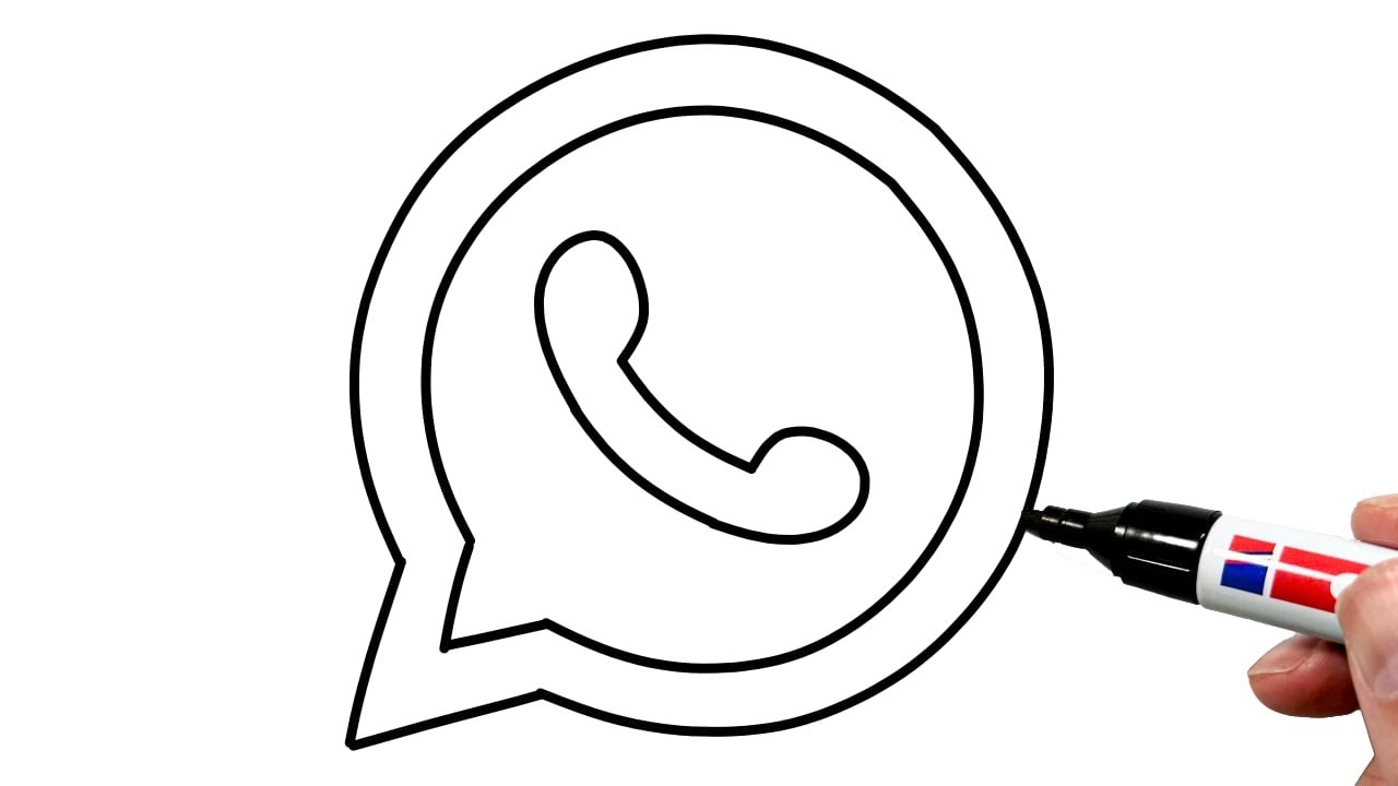 How to Draw the WhatsApp Logo - YouTube