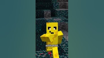 GENIUS minecraft sculk scensor trap! #shorts