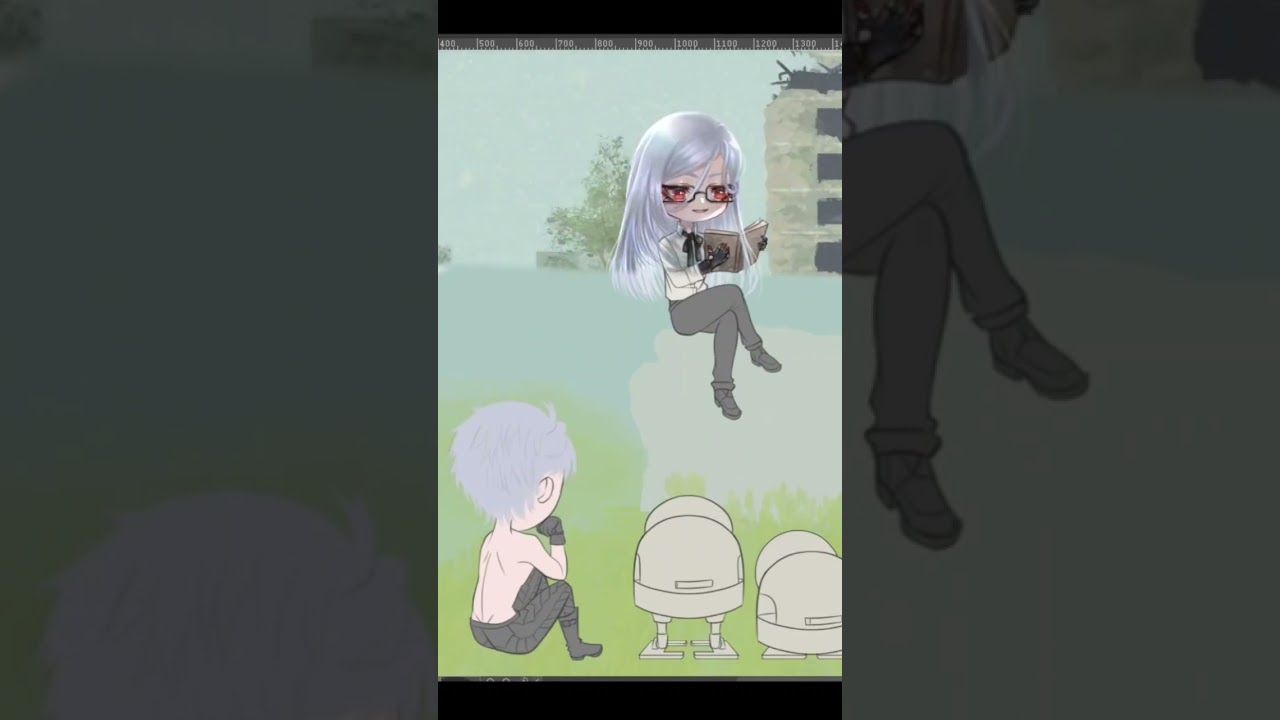 Sketch vs Final - NieR Automata Fanart [City Ruins] 