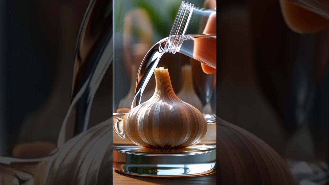 garlic growing in water 🤯💦