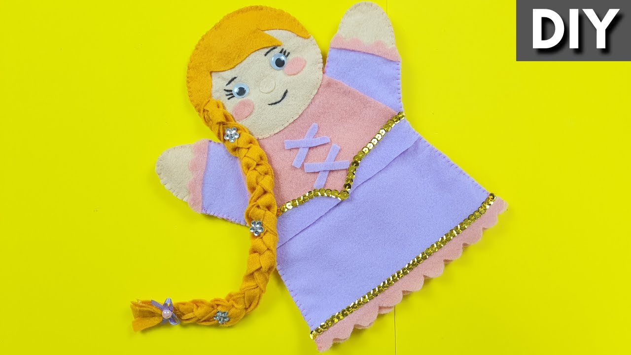 Como fazer Seu Próprio Fantoche Rapunzel - DIY Super Divertido