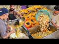 Biggest fruit chaat making factory  fruit ninja  pakistani knife master cutting skills street food