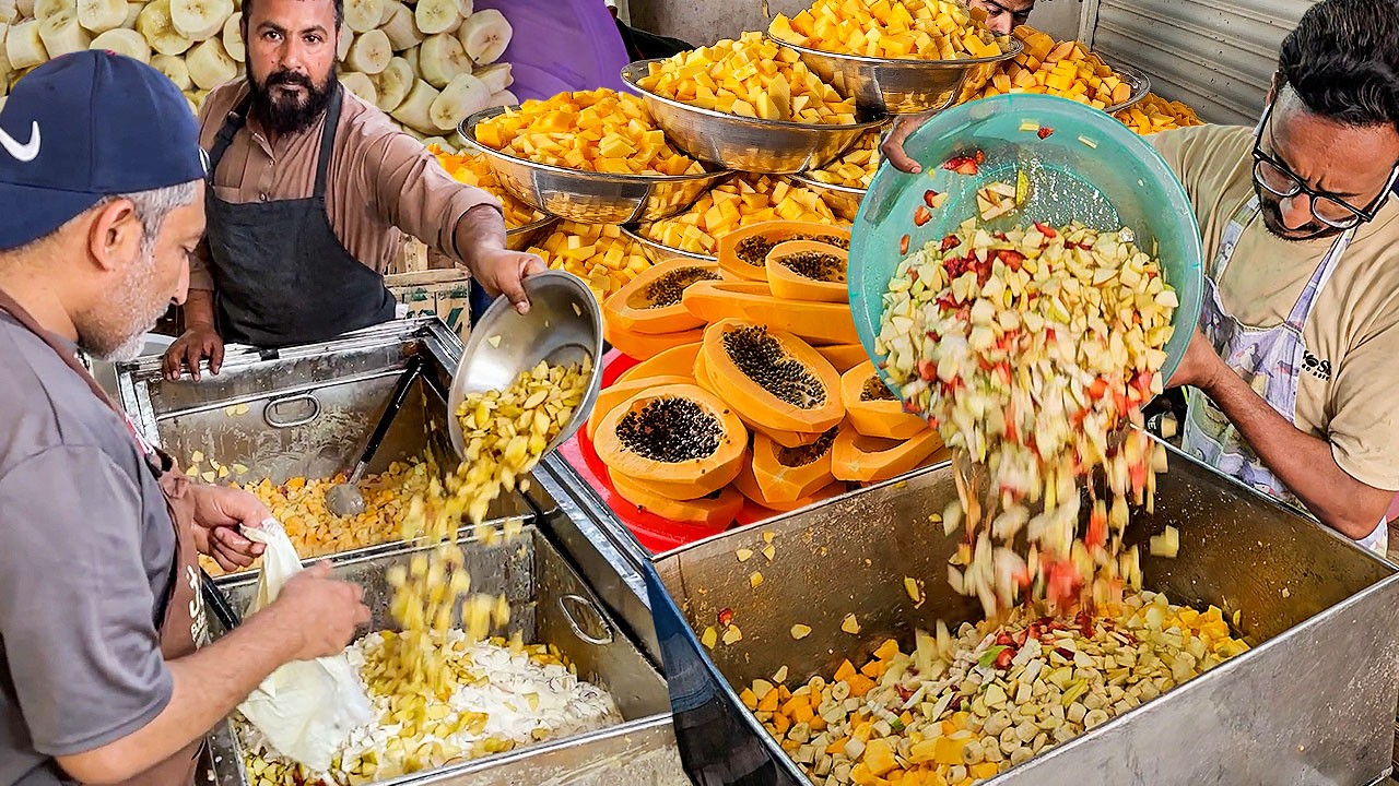 Biggest Fruit Chaat Making Factory 😱 FRUIT NINJA - Pakistani Knife Master Cutting Skills STREET FOOD