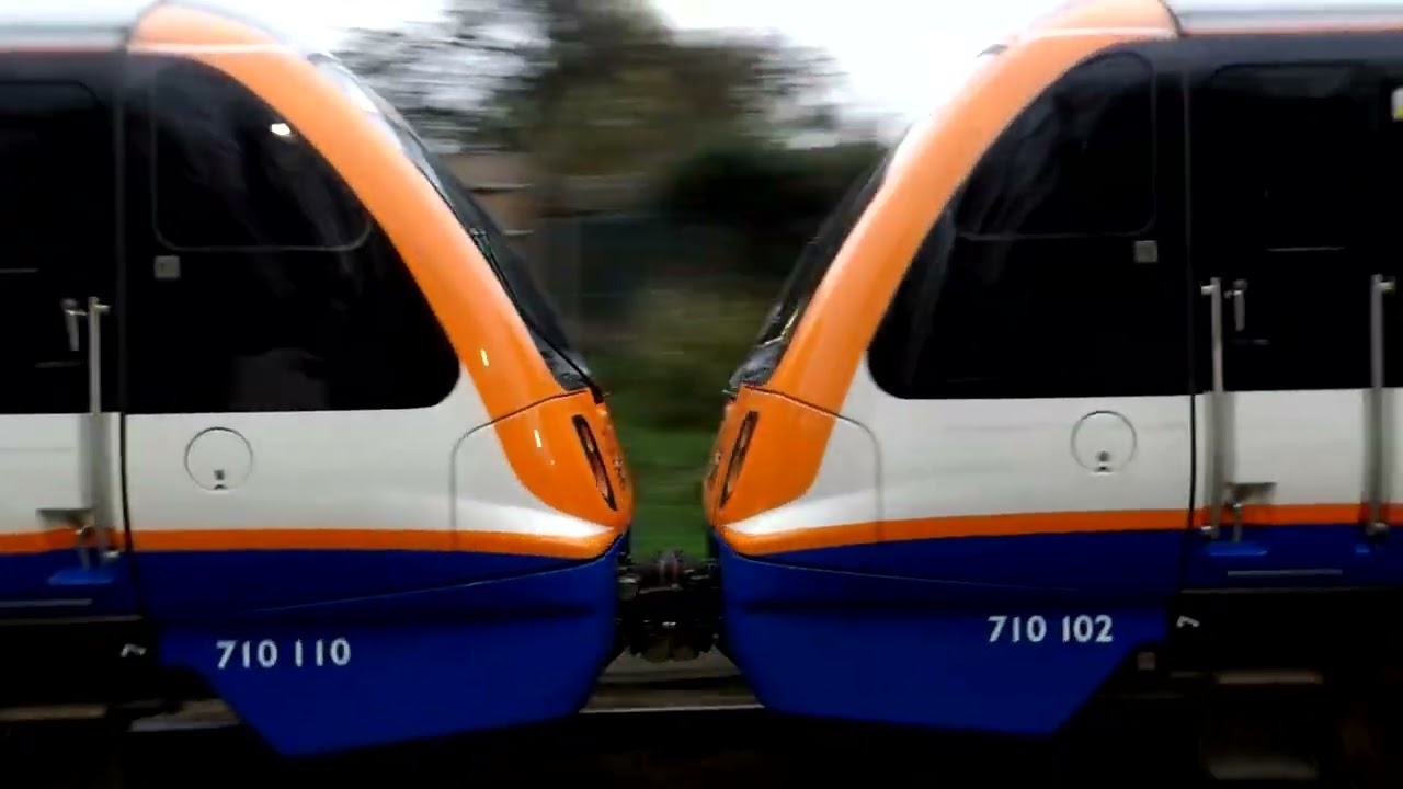 London overground departs highams park and another one approaches 