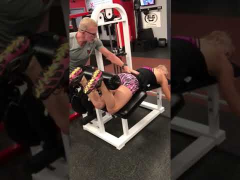 Hamstring/Glute training using lying leg curl machine by Ageless Muscle
