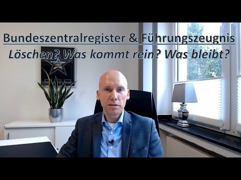 Video: So Löschen Sie Ein Vorstrafenregister