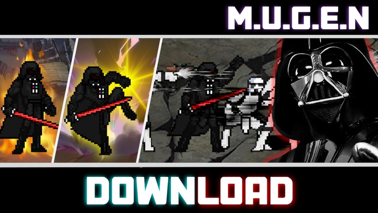 Vader Sprites Darth Vader JUS By kimisei - MUGEN JUS CHAR - YouTube