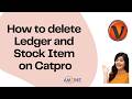 Topic- 84. How to delete Ledger and Stock Item on Visual Catpro #accounting-skills #AmzineInstitute