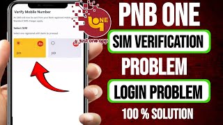 pnb one app sim verification problem | pnb one registration problem | pnb one login problem screenshot 3