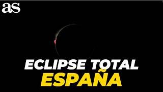 El HISTÓRICO momento del ECLIPSE total en ESPAÑA