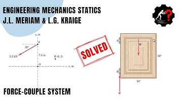 Replace the 3.2-kN force by an equivalent force-couple system at (a) point 0 and (b) point B.