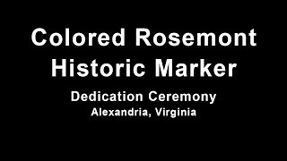 Colored Rosemont Marker Dedication