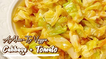 Cabbage stir fry with tomatoes | Ready in 10 minutes