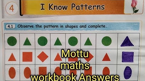 Mottu, maths, workbook Answers 
