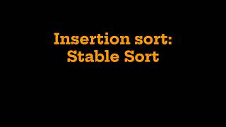 6. Stable sort