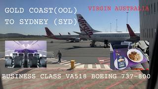 VIRGIN AUSTRALIA BUSINESS CASS | VA518 Gold Coast to Sydney | Full flight experience