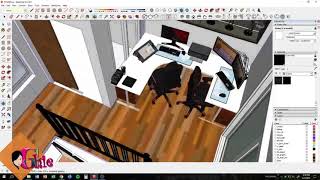 Sketchup.1.2. 3 STOREY HOUSE (4x8 M) using 3D warehouse