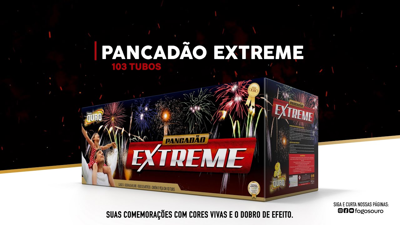 TORTA PANCADÃO EXTREME - FOGOS OURO
