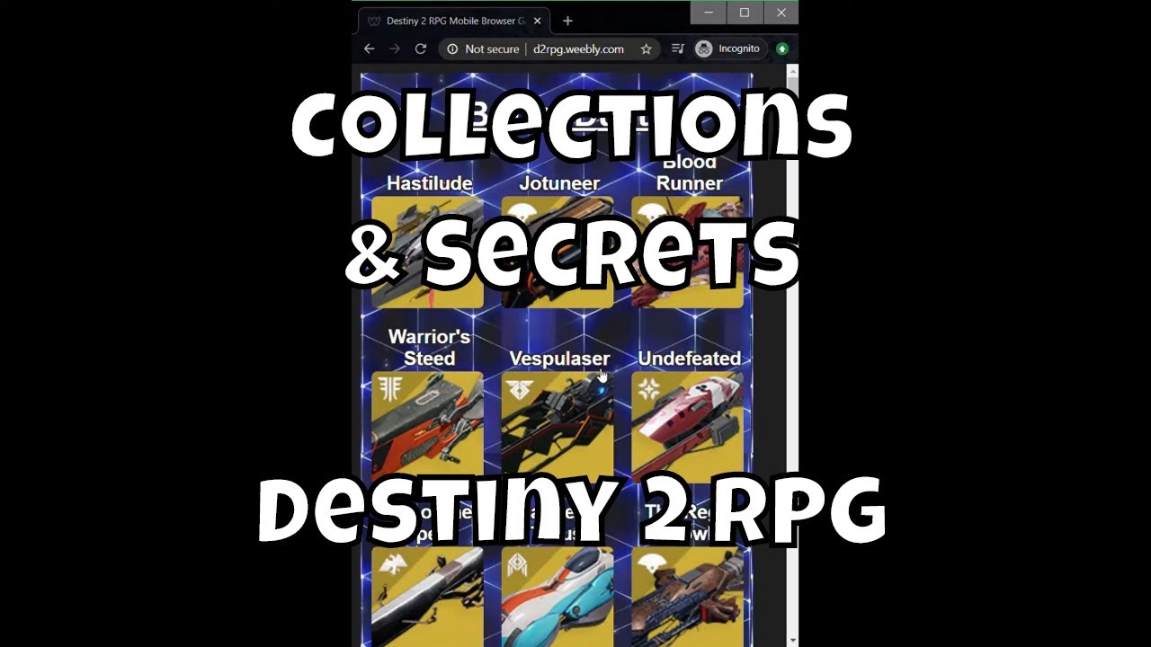 Collections And Secrets - Easter Eggs  - Destiny 2 RPG Mobile Game