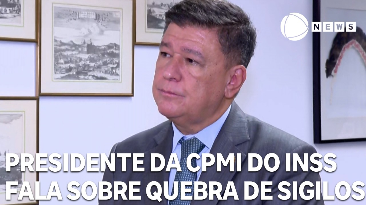 Presidente da CPMI do INSS fala com exclusividade à Record News sobre quebra de sigilos de Lulinha