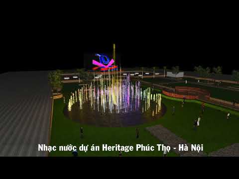 Thiết kế video Nhạc nước âm sàn dự án Heritage Resort Hà Nội | 3D Animation Fountain