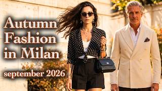 🍂 Autumn 2026 Milan Street Fashion. The Best Fall Looks for a Warm Fall. September Fashion Vlog screenshot 5