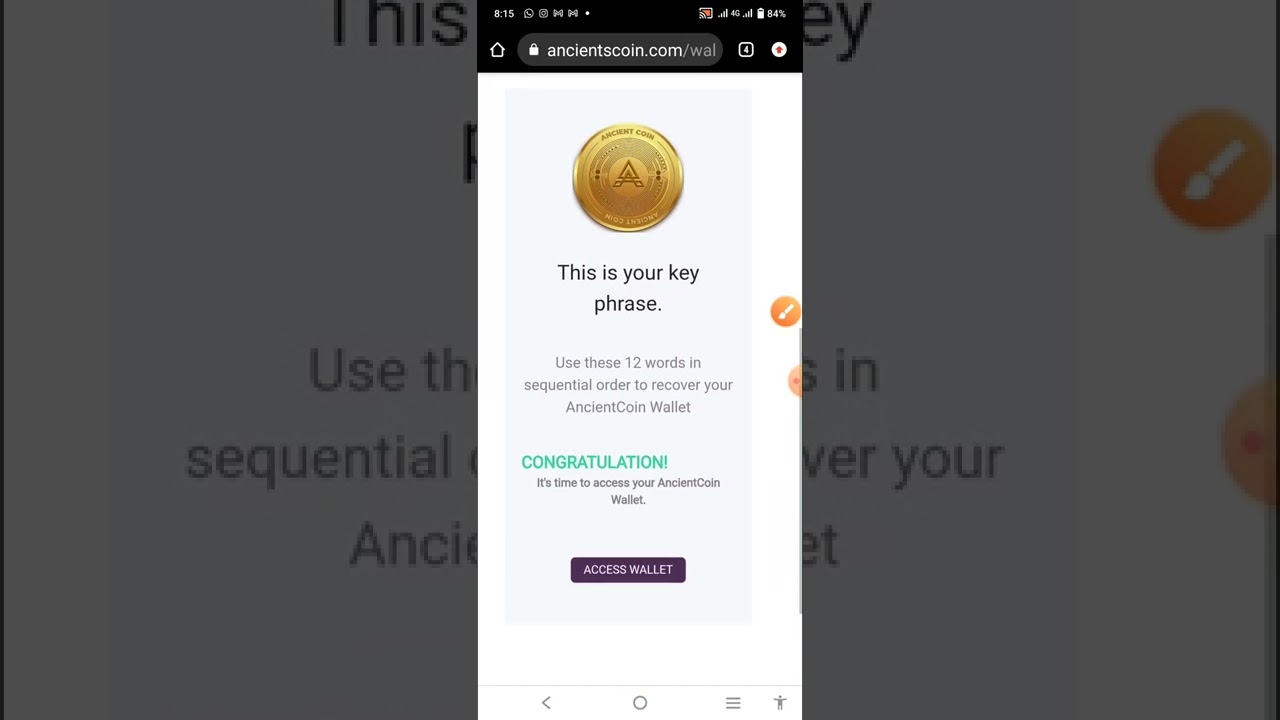 FULL PRESENTATION ON HOW TO REGISTER ANCIENT COIN WALLET ON THE ANCIENT BLOCKCHAIN, ANCIENT IS BEST