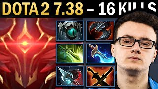 Shadow Fiend Gameplay Miracle with 16 Kills and Skadi - Dota 7.38