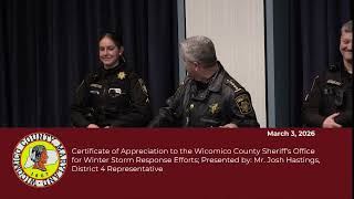 Wicomico County Council Legislative and Open work sessions March 3 2026