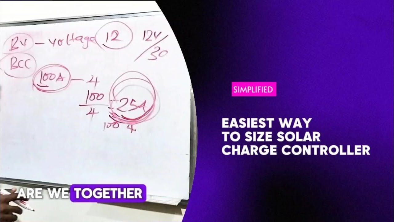 HOW TO SIZE SOLAR CHARGE CONTROLLER. - YouTube