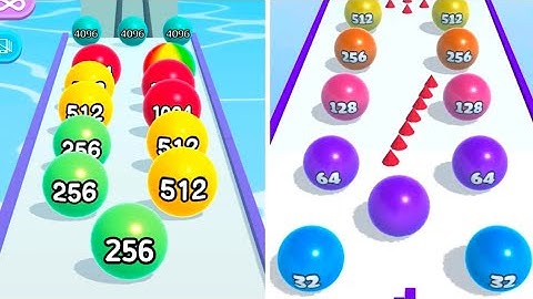 Ball Run 2048 Vs Ball Merge 2048 - All Levels Gameplay Walkthrough Android, iOS - Sasta Game