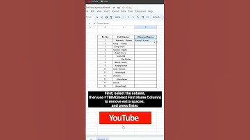 Google sheet Remove Extra Space In Name Use Formula #exceltech #exceltips #exceltricks #excelworld