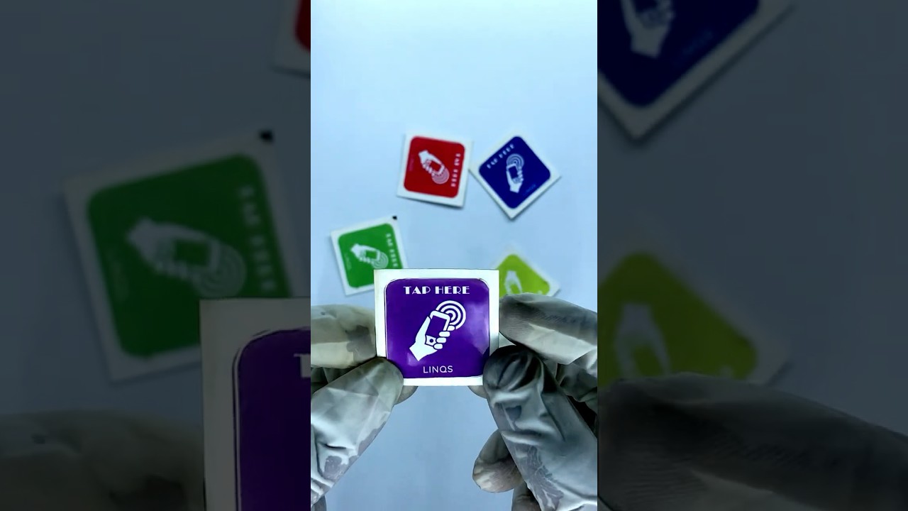 NFC NTAG216 Square Sticker by LINQS | 30 mm TapHere Smart Tag for Automation