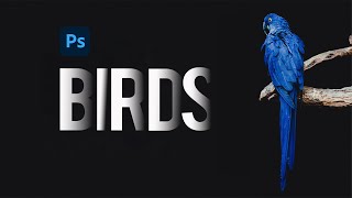 Overlapping Text Effect in Photoshop | Photoshop Text effects | DebPixels