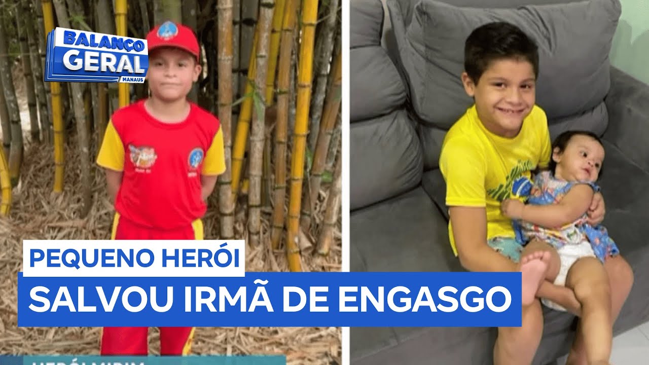Menino de 9 anos salva irmã bebê de engasgo com técnica de Bombeiro Mirim