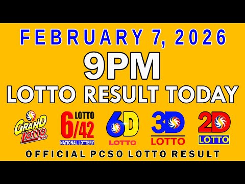 9pm Lotto Result Today PCSO February 7 2026