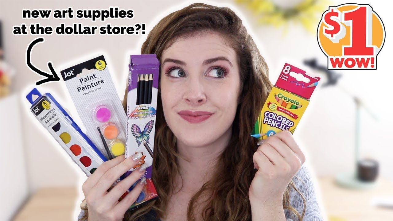 Testing NEW 1 Dollar Store ART SUPPLIES! YouTube