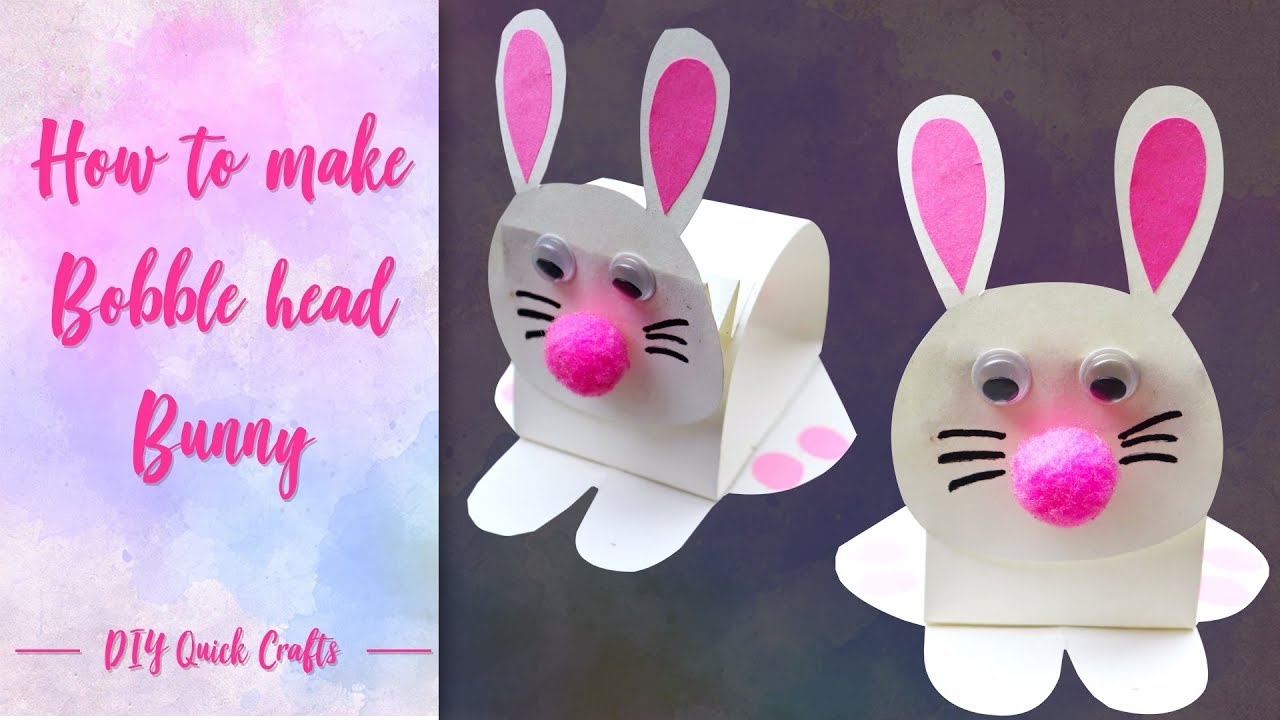 DIY Easy Paper Bunny for Easter Day | how to make bubble head paper ...