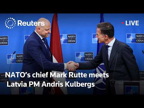 LIVE: NATO chief Rutte meets Latvia PM Kulbergs in Brussels